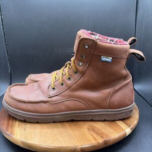 Lems Boulder Boot Leather Mens Size 12.5 Shoes Brown Minimalist Hiking